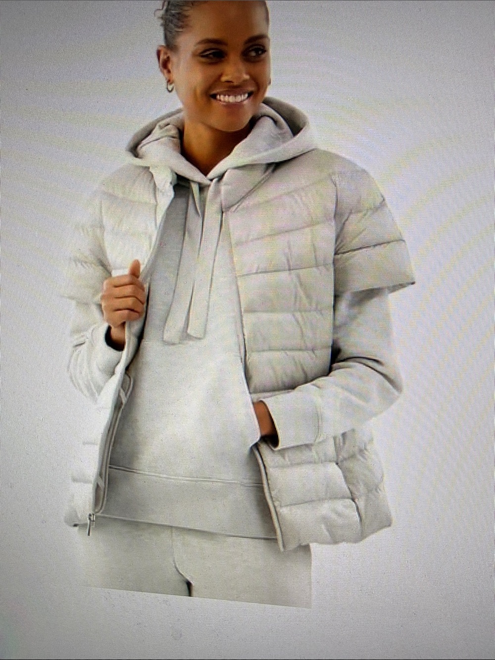 NWT Martha Stewart Short-Sleeve Packable Puffer Vest Jacket SILVER Blokecore M